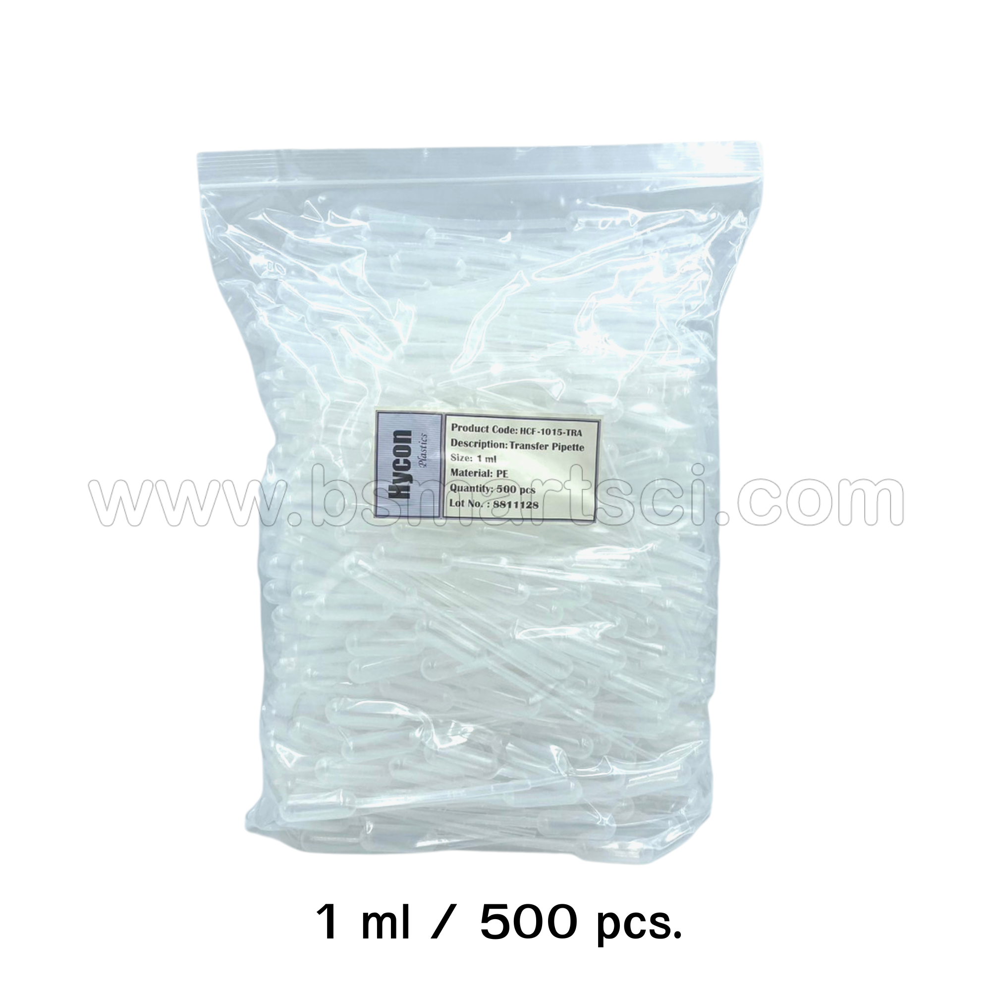 หลอดหยดพลาสติก 1 ml 3 ml Transfer Pipette, Hycon