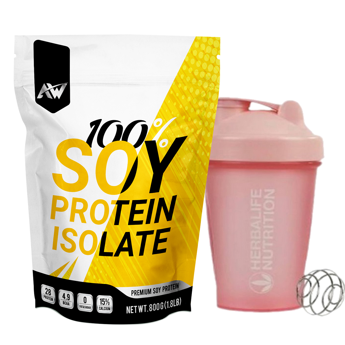 AW-SOY ISOLATE x 1 พร้อมแก้วชมพู