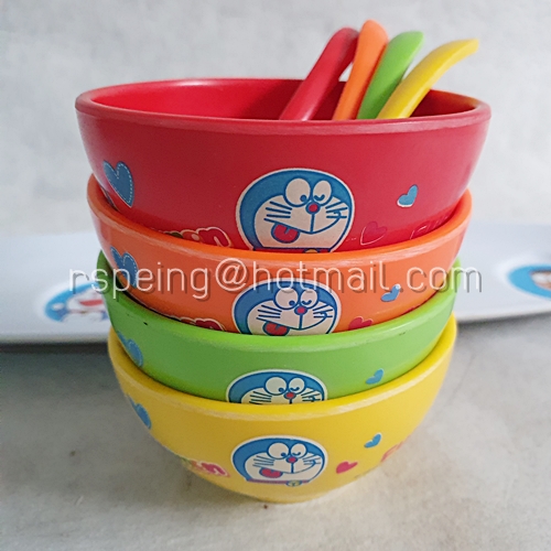 ชุดชามช้อมเมลามีน Doraemon 7-11 (ไม่มีกล่อง)