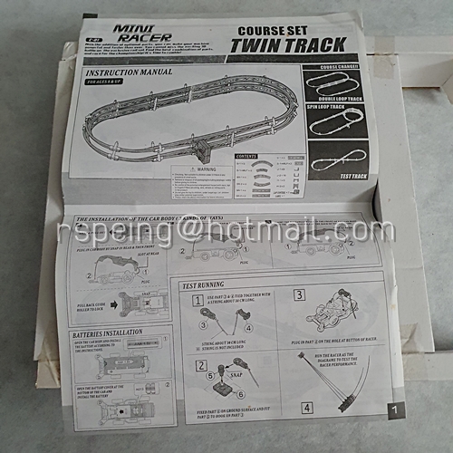 ของเล่นวินเทจ ชุดสนามรถแข่งมินิสามมิติ Mini Racer Three - Dimensional Course Set