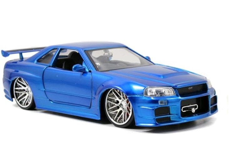 พรีออเดอร์ Jada โมเดลรถ โมเดลรถยนต์ ฟาส "Fast" Brian's 2002 Nissan Skyline GT-R R34 สเกล 1:24