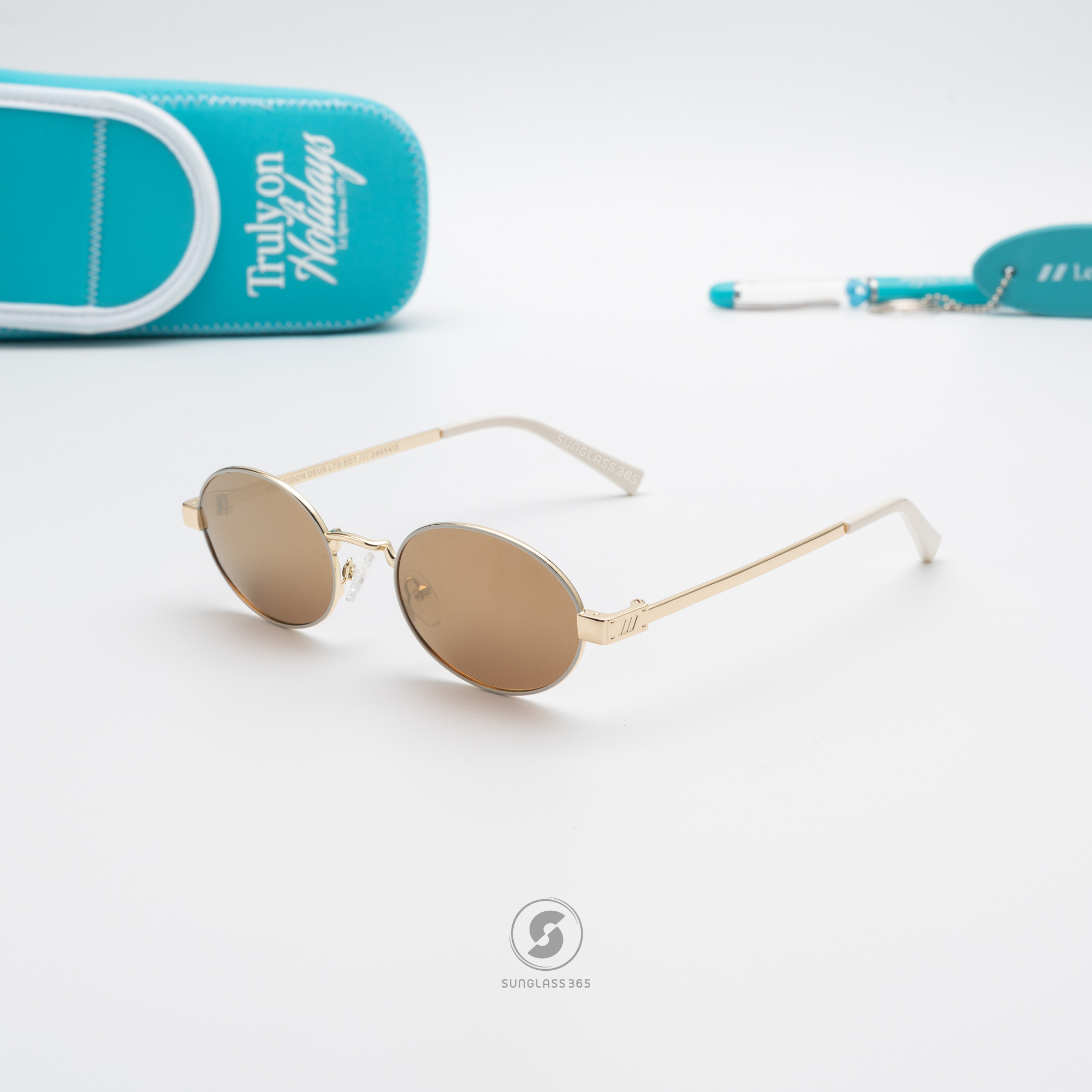 แว่นกันแดด Le Specs LSP2465413 POSEIDON LTD ETD / Gold Ivory Polarised