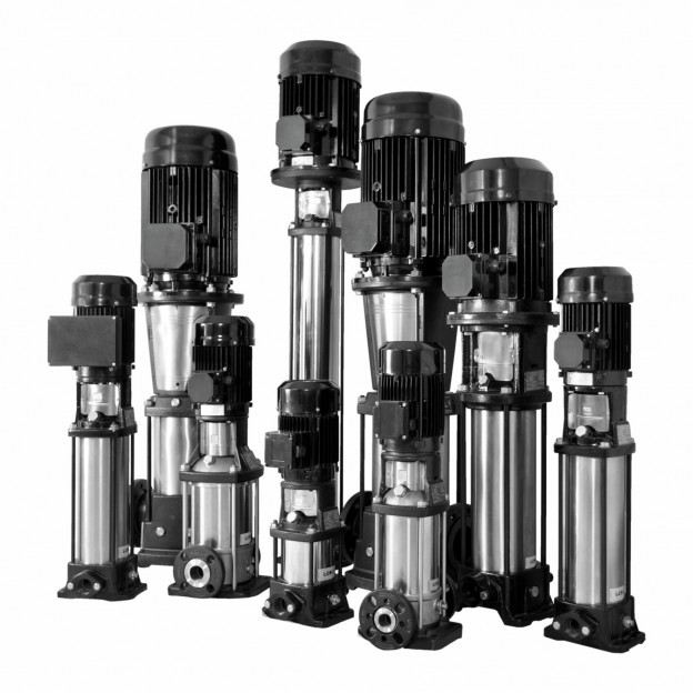 ปั๊มอัดเมมเบรน RO แนวตั้ง ยี่ห้อ LYSON รุ่นขนาด 1.5 แรงม้า (1.1 kW) พลังใบพัด 11 ใบ (6Q)