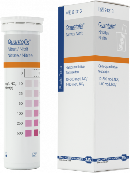 QUANTOFIX® Nitrate / Nitrite test strips 91313กระดาษทดสอบไนเตรทและไนไตรท์ 2 in 1 91313