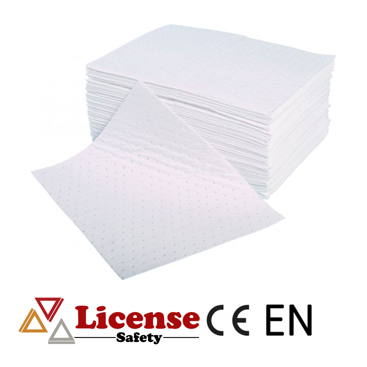 วัสดุดูดซับน้ำมันแบบแผ่น สีขาว Oil-only Absorbent pads