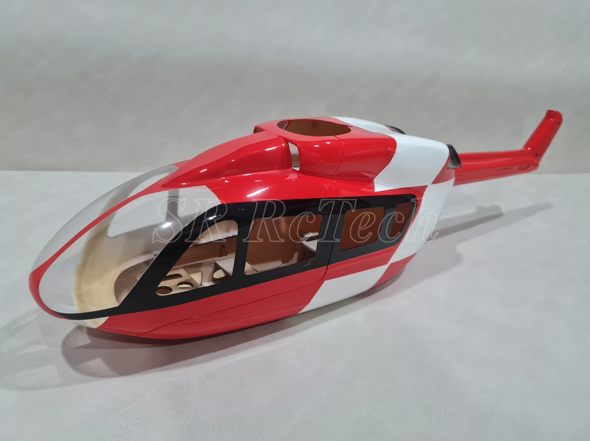 450- EC145 Red Swiss with Belt Tail gear box