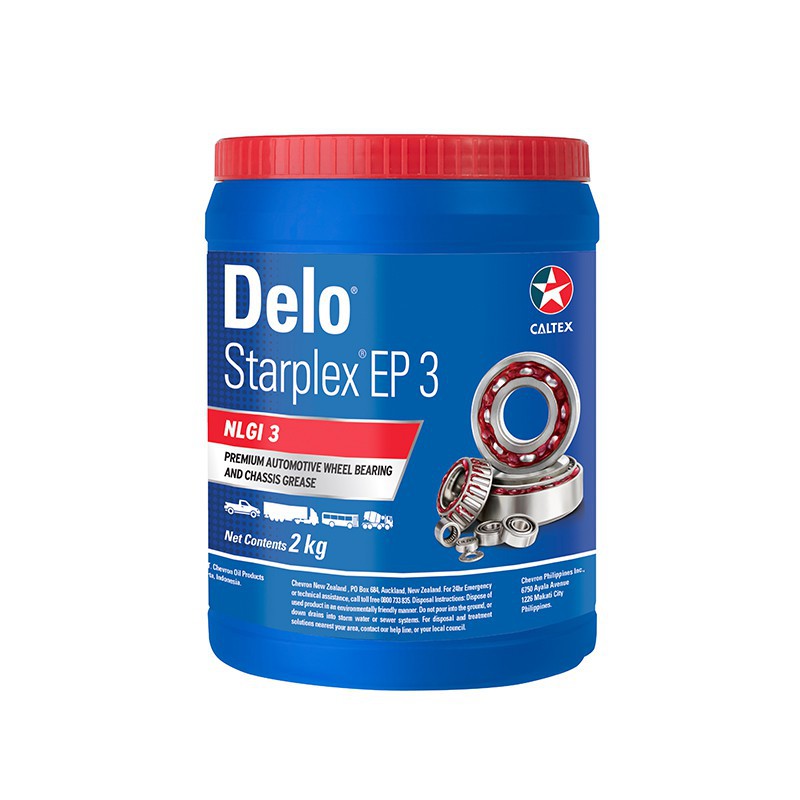 จารบี DELO Starplex EP3 สำหรับลูกปืนล้อและงานอุตสาหกรรมหนัก( 2 kg.) เนื้อสีแดง จาระบี Delo