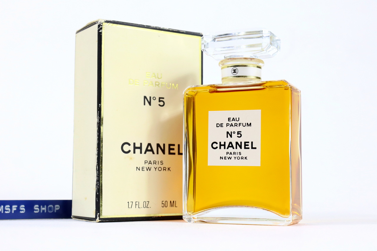 [Vintage] 🌟 CHANEL N°5 EDP 50ml ป้าย Paris New-York จุกแก้ว แบบแต้ม - น้ำหอม Vintage