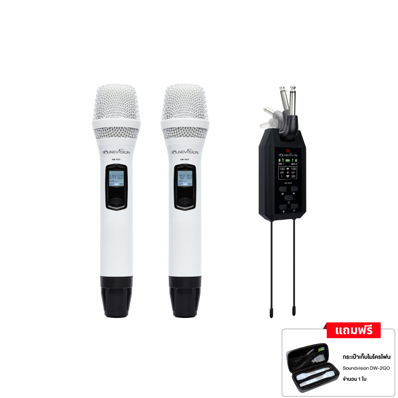 SOUNDVISION DW-2GO ไมค์ลอยมือถือคู่ ดิจิตอล พกพา