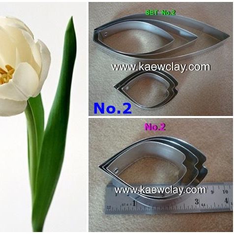 พิมพ์ตัดดอกทิวลิป(Aluminum mold cutter TULIP + leaves )