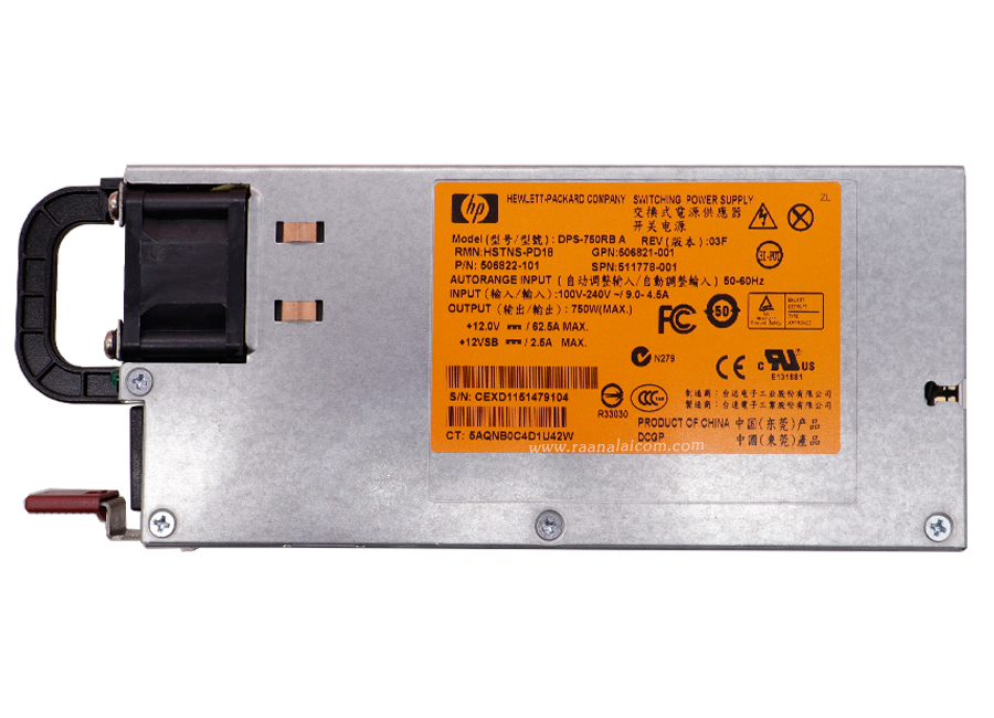 Power Supply HP 750W Hot Plug Commo Slot PS ตรงรุ่น ราคาพิเศษ เพาเวอร์ ซัพพลาย DPS-750RB HP 750W