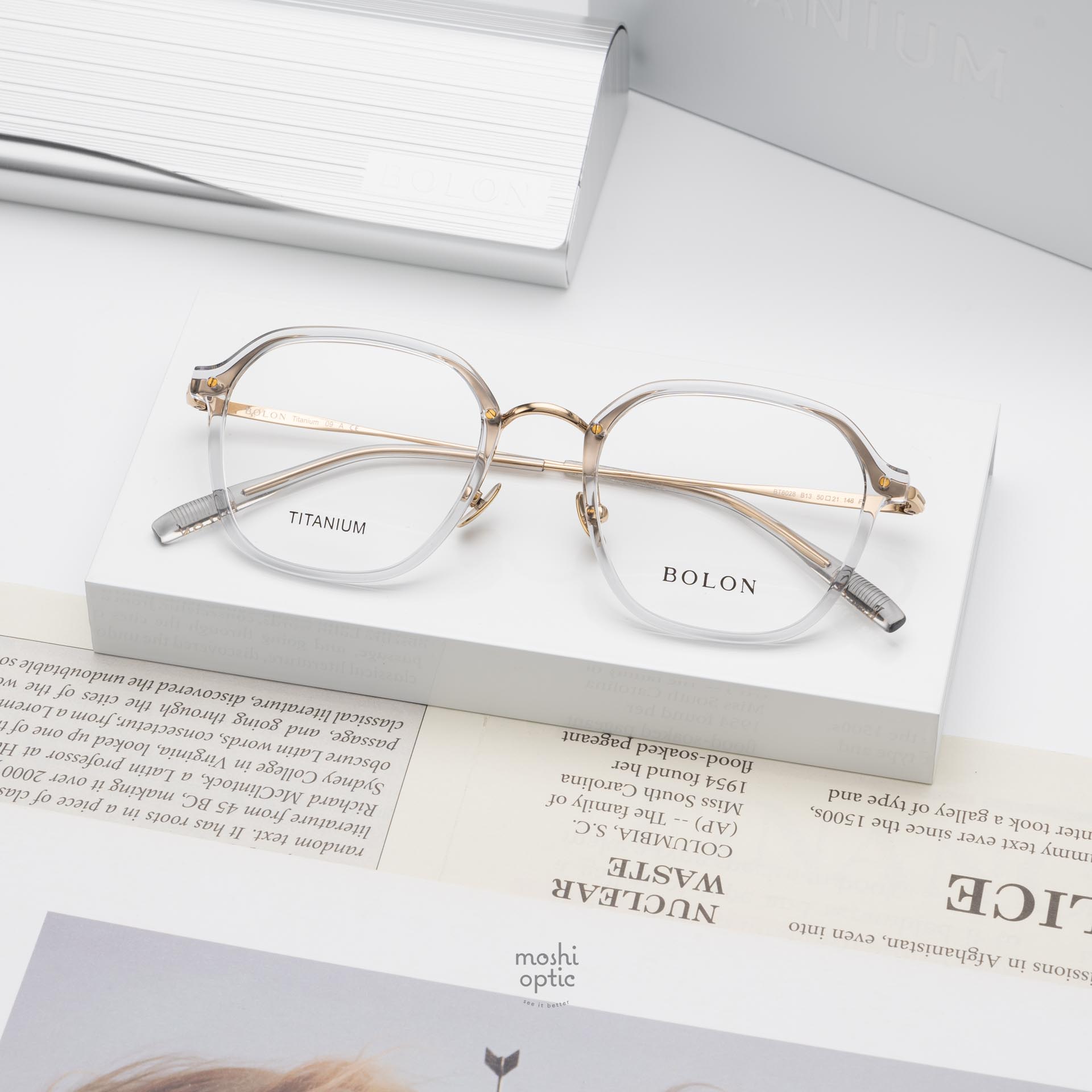 แว่นสายตา BOLON รุ่น BT6028 B13 Transparent Gold