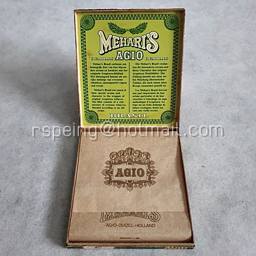 กล่องซิการ์ (กระดาษ) Agio Mehari's 10 Brasil Cigarillos