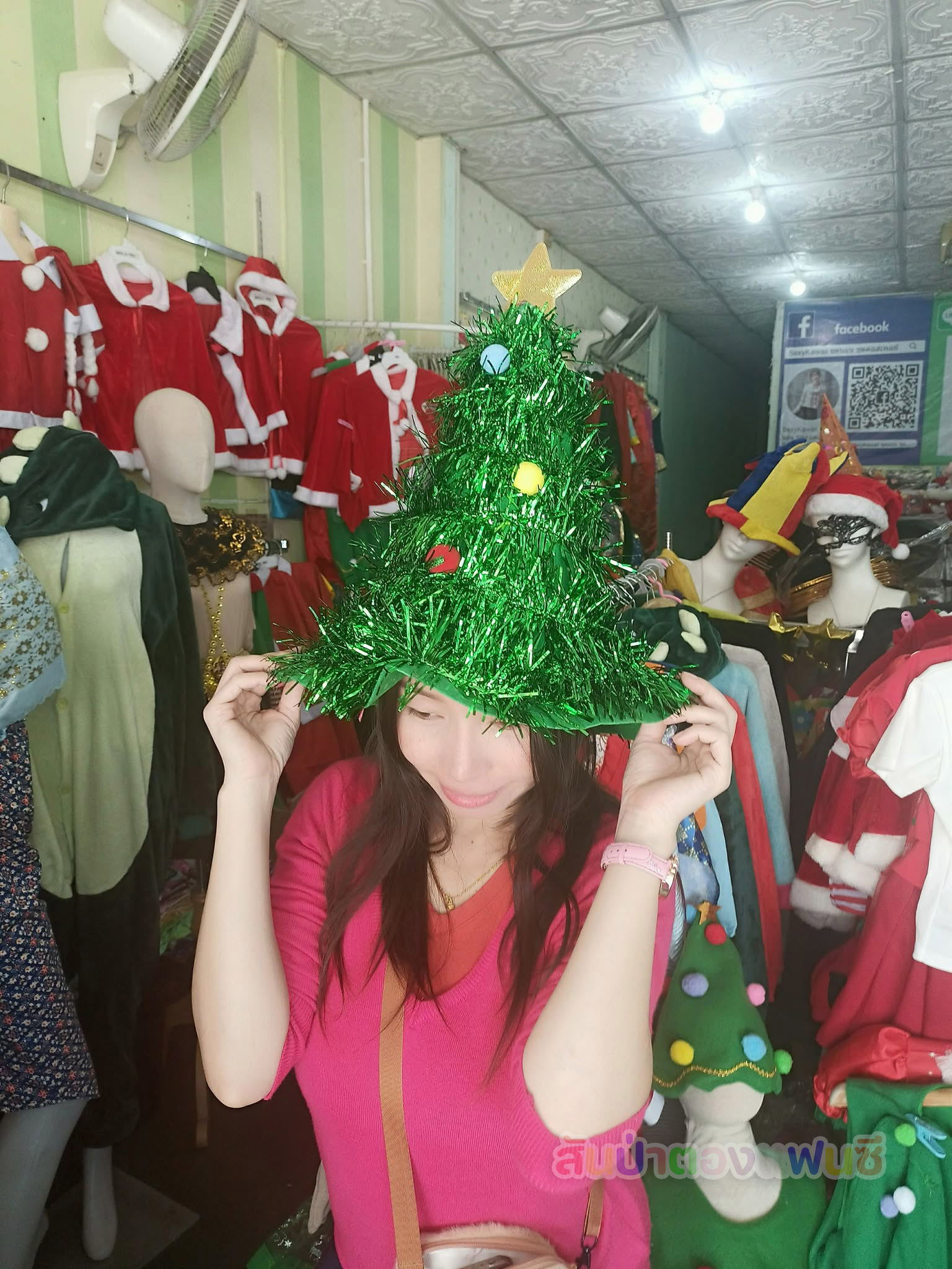 หมวกต้นคริสต์มาส หมวกปาร์ตี้ปีใหม่ หมวกแฟนซีคริสต์มาส