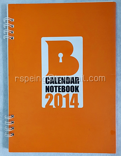 ปฏิทินตั้งโต๊ะ Boston Bright Language School 2014 (2557) Calendar Notebook 2014