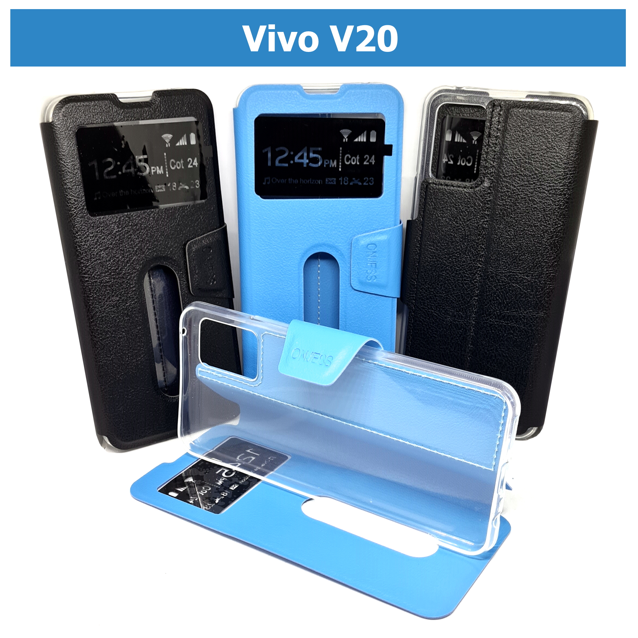 เคส Vivo V20 - เคสฝาพับ โชว์เบอร์ วางตั้งได้