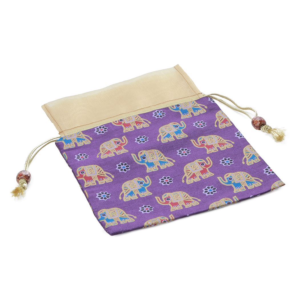 ถุงของขวัญ ถุงผ้าลายไทย ไซส์ S/L ตัดเย็บปราณีต งานส่งนอก