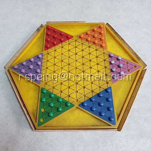 ของเล่นวินเทจ หมากรุกจีน (หมากไม่ครบ) Chinese Checkers Game