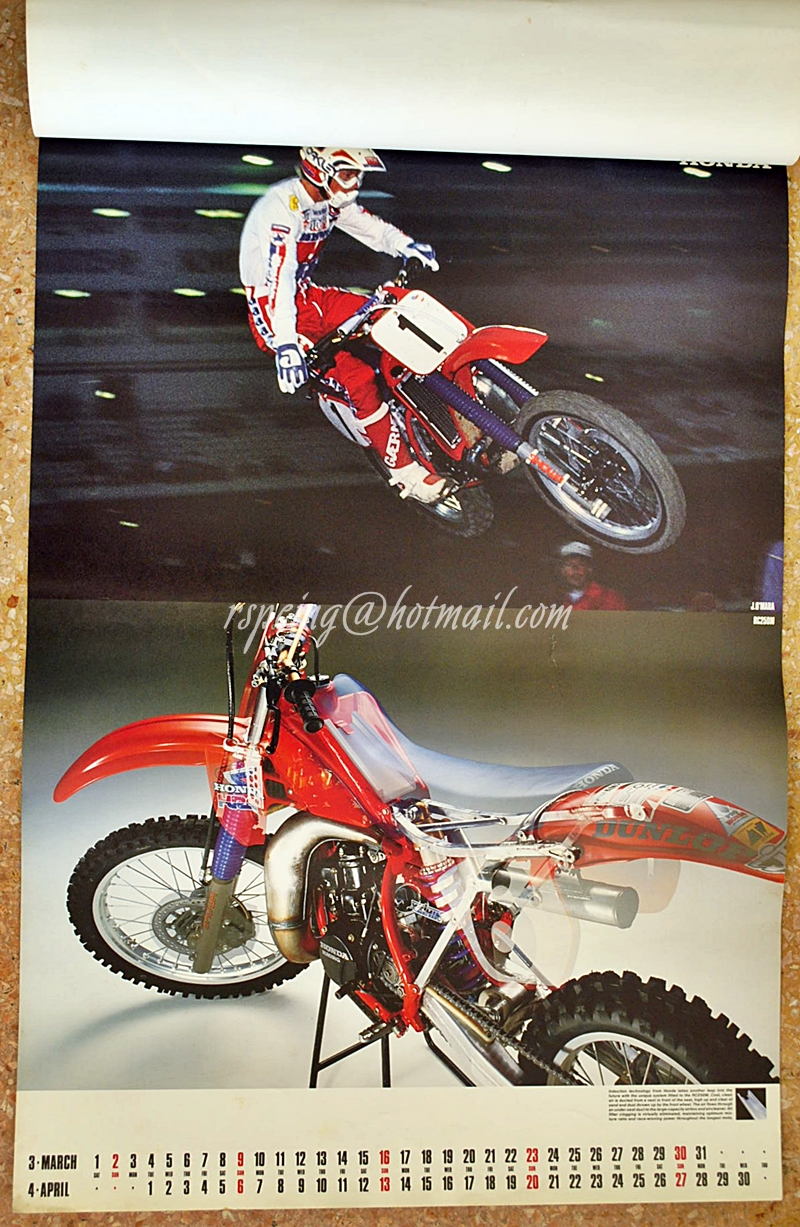 ปฏิทินแขวน Spirit of Honda 2529 (1986)