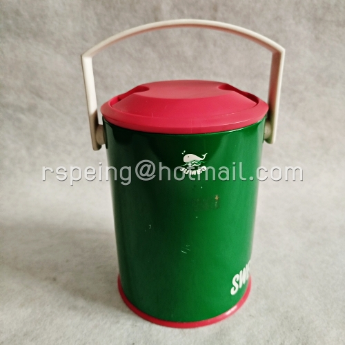 กระติกน้ำร้อนวินเทจ JUMBO SWEET MILANO 0.8 ลิตร ไส้แก้ว สีเขียว ฝาแดง