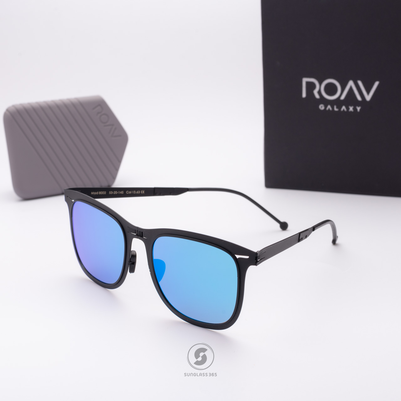 แว่นกันแดด ROAV LENOX 8002 Matte Black/Blue