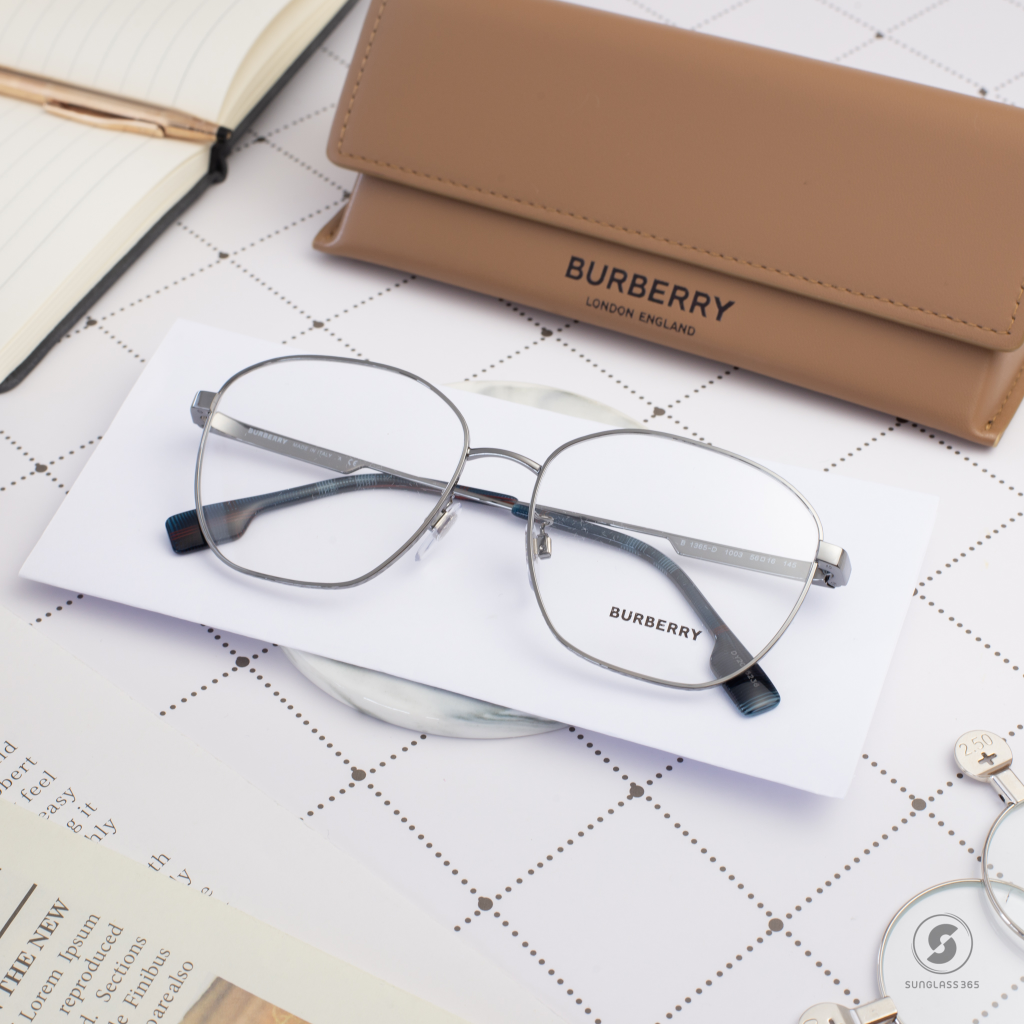 BURBERRY BE1365D 1003 Gunmetal