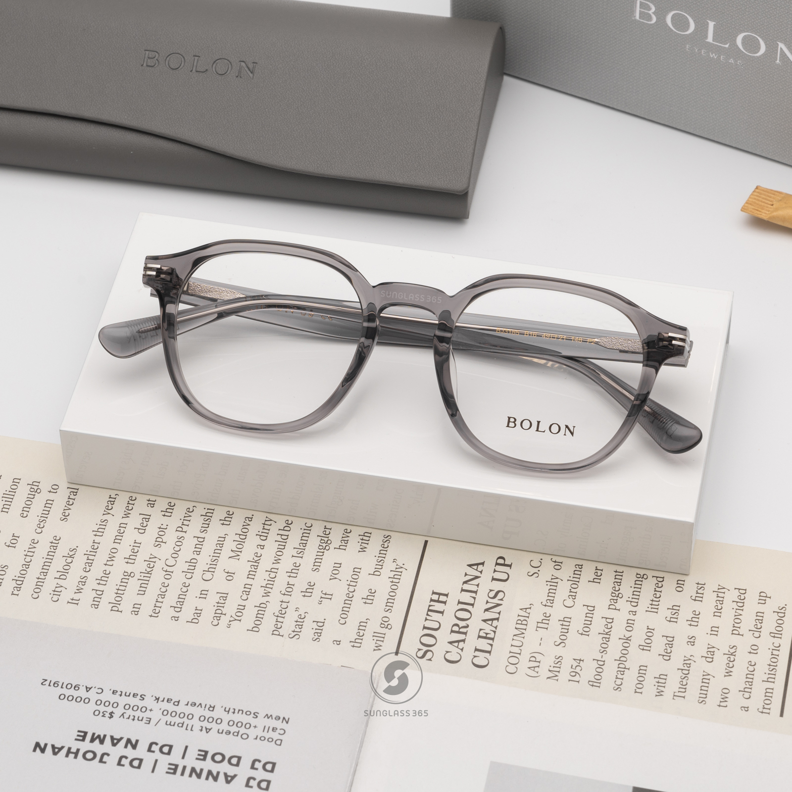 แว่นสายตา BOLON รุ่น BJ3185 B16 Transparent Grey
