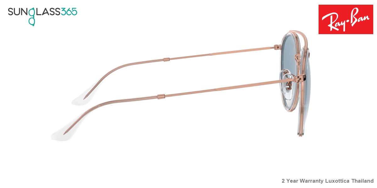 Ray-Ban RB3647N 90683F Round Double Bridge Blue Gradient