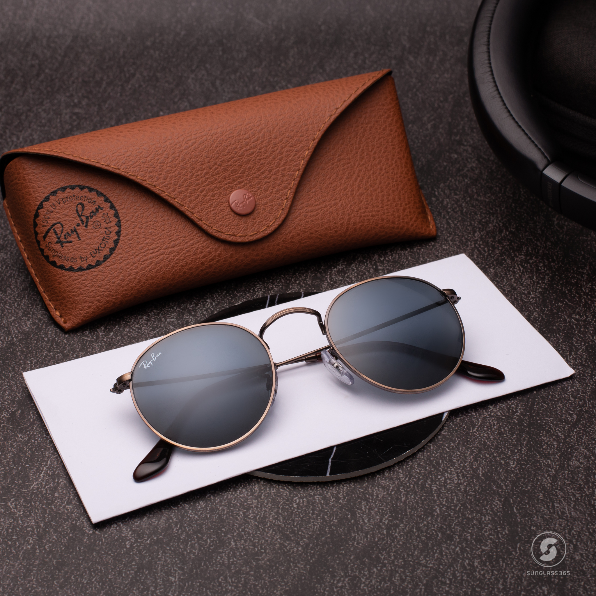 RayBan Round Metal RB3447 9230R5 Antique Copper