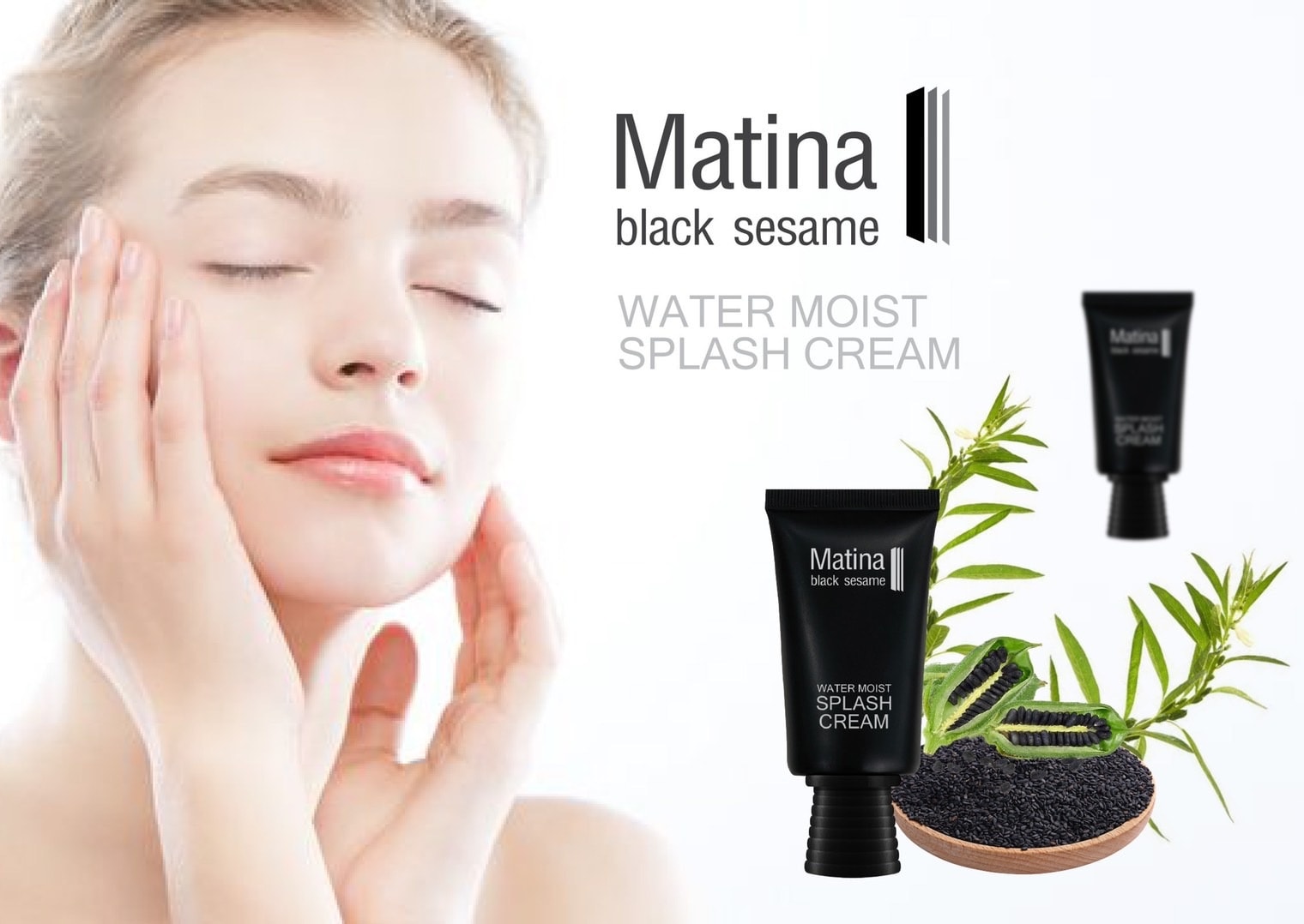มาทีน่าเซซามิน Water moist splash Cream (ครีมน้ำแร่สารสกัดงาดำ) 20ML.
