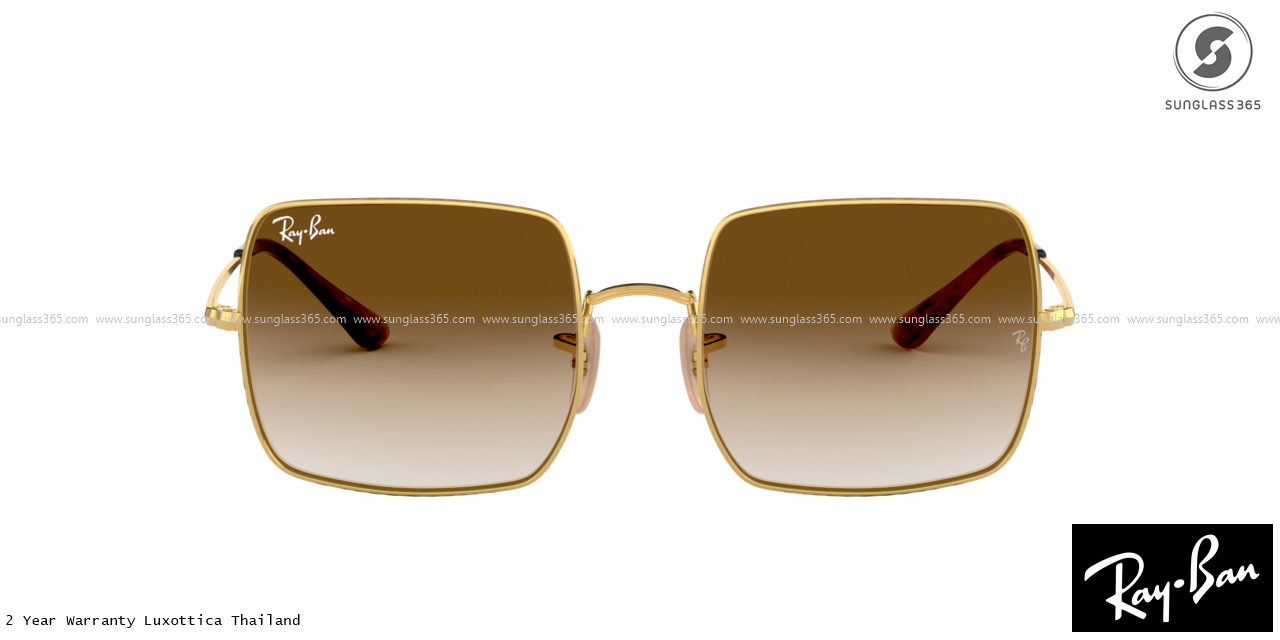 RayBan RB1971 Square 914751 Clear Gradient Brown