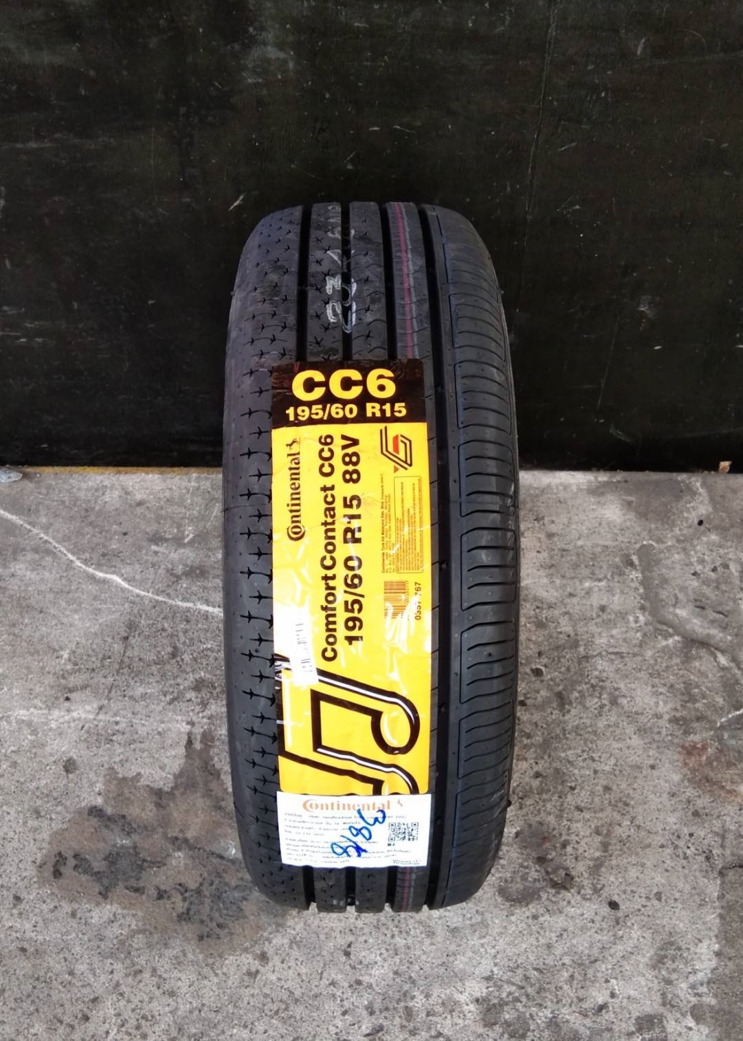 CONTINENTAL 195/60R15 CONTACT CC6 เส้น 2900 ซื้อ2แถม2 จ่าย 5800 ได้ 4เส้น ยางปี18