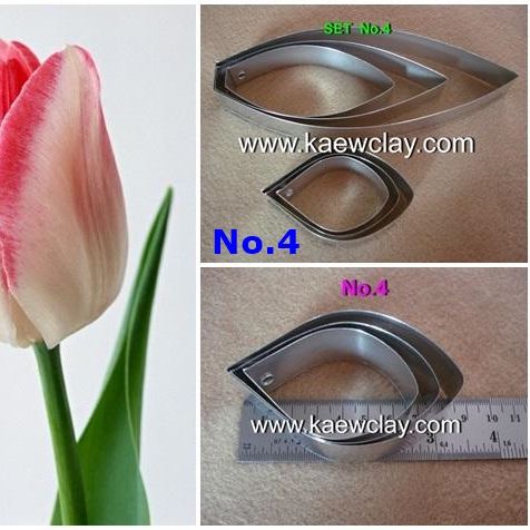พิมพ์ตัดดอกทิวลิป(Aluminum mold cutter TULIP + leaves )