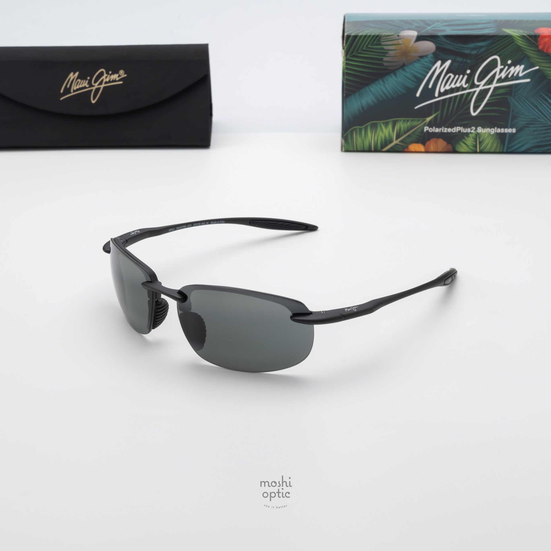 แว่นกันแดด Maui Jim HOOKIPA ULTRA MJ676 001 Neutral Grey