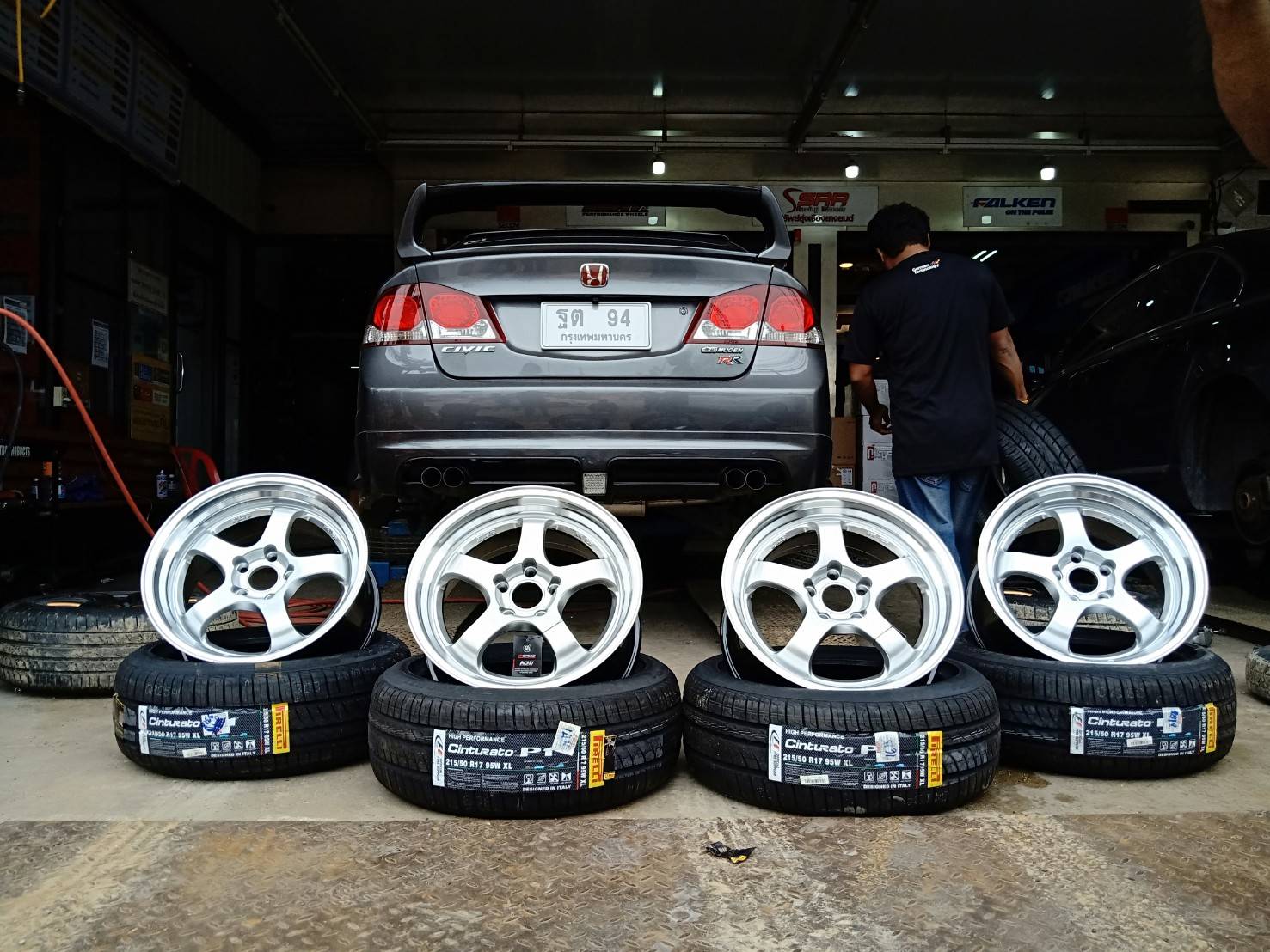 ล้อแม็ก DS-021 ยาง PIRELLI P1 ขอบ 17