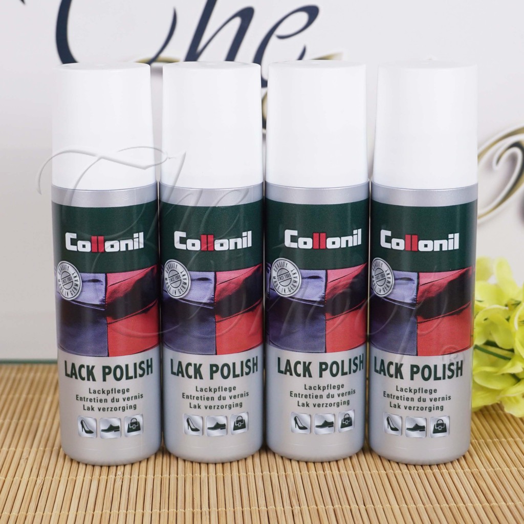 Collonil Lack Polish 75 ml. น้ำยาบำรุงและเคลือบเงาหนังแก้ว ช่วยป้องกันการแตกลาย เพิ่มความเงาให้ใหม่อยู่เสมอ ใช้สำหรับ Chanel Patent / Dior Patent / LV Vernis แถมฟรี ผ้าสำลีเช็ดกระเป๋า 1 ผืน
