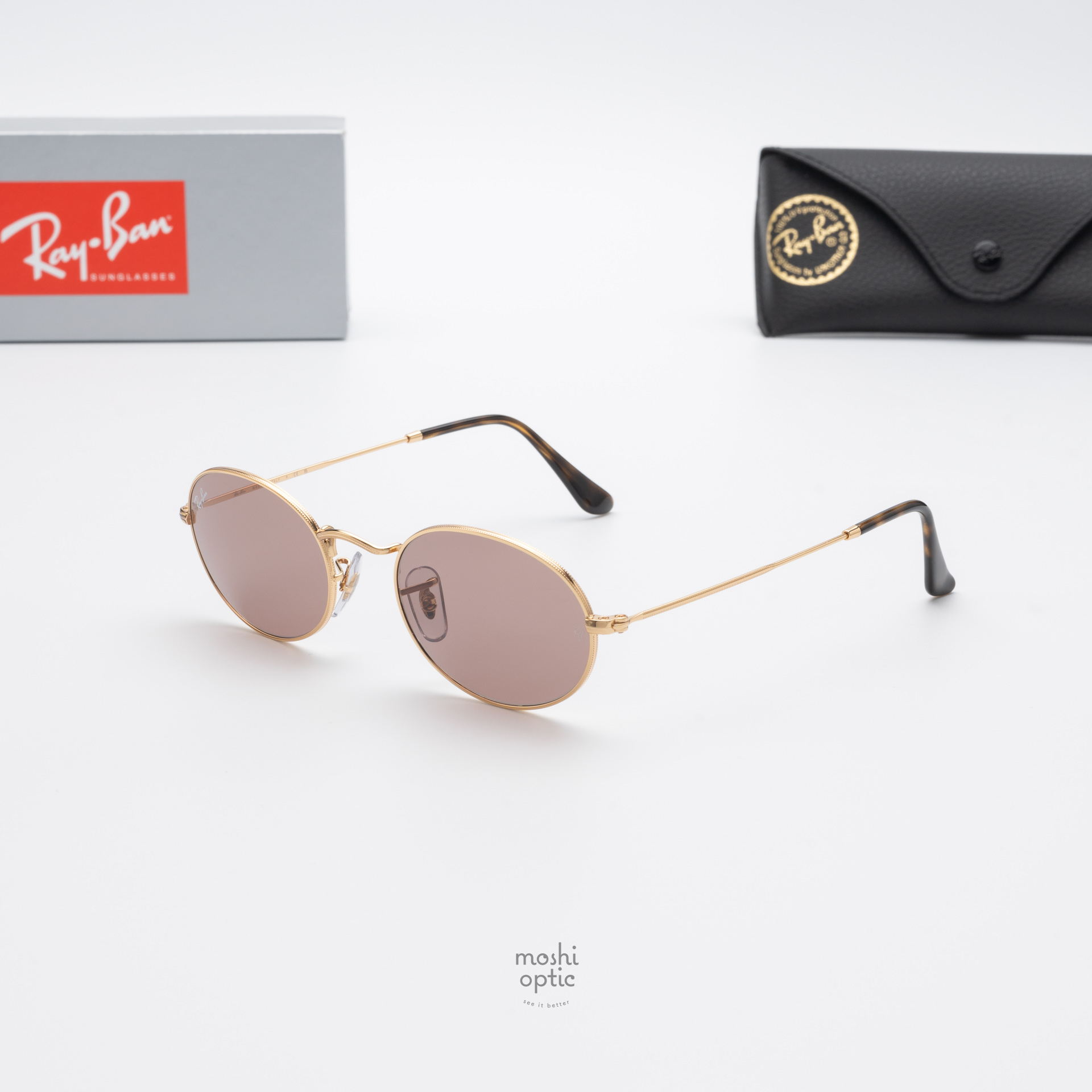 RayBan RB3547 Oval 001/1A Gold