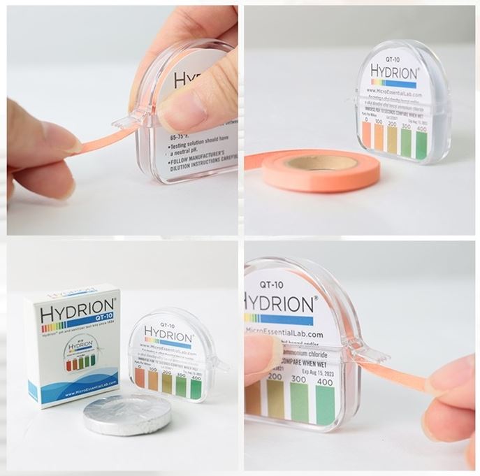 กระดาษวัดค่าน้ำยาฆ่าเชื้อแบบม้วน 0-400 ppm (QT-10)