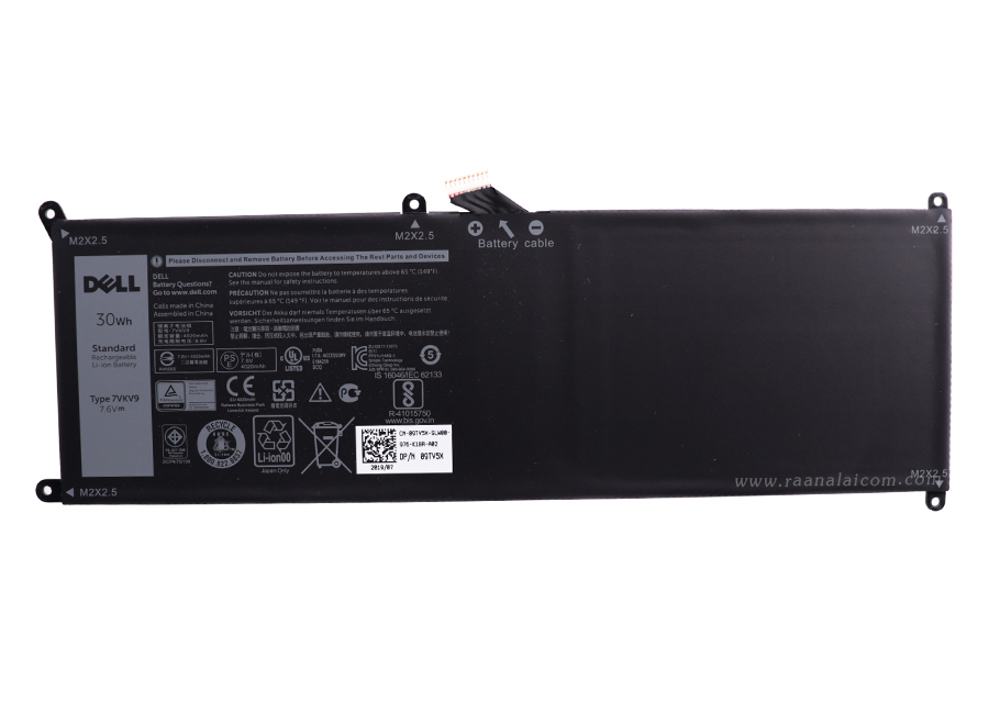 Battery Dell Latitude 7275 Original 7VKV9 ลด ราคา พิเศษ แบตเตอรี่ โน๊ตบุ๊ค Dell Latitude 7275 30Whr ตรงรุ่น