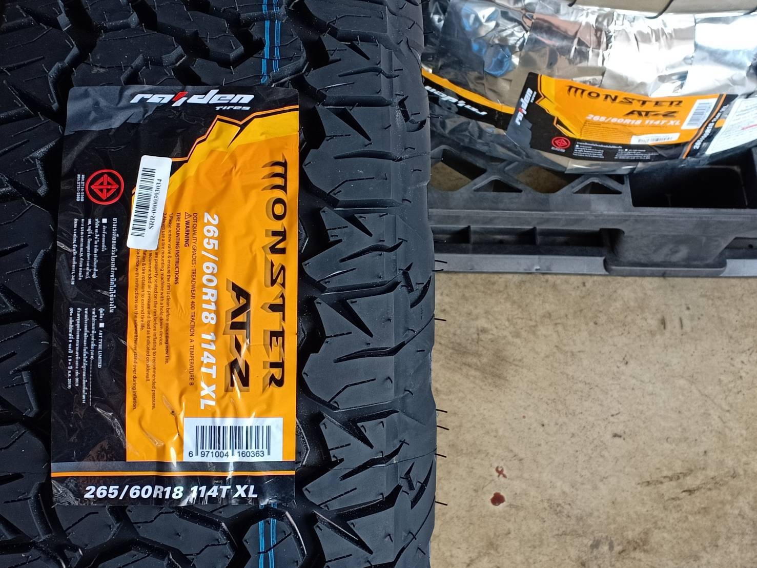 RAIDEN 265/60R18 MONSTER AT-2 114T XL (ตัวหนังสือขาว) MADE IN CHINA