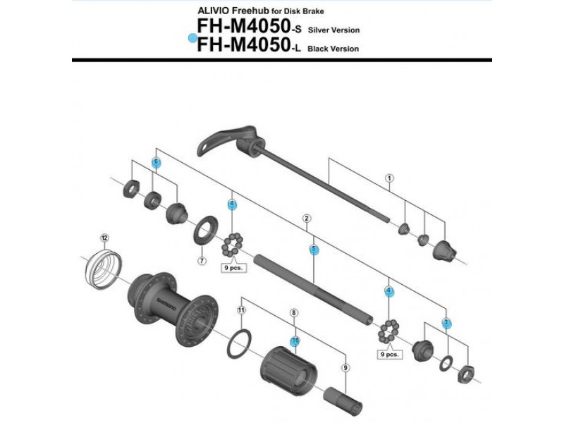 Shimano Alivio M4050 ดุมดิสเบรค