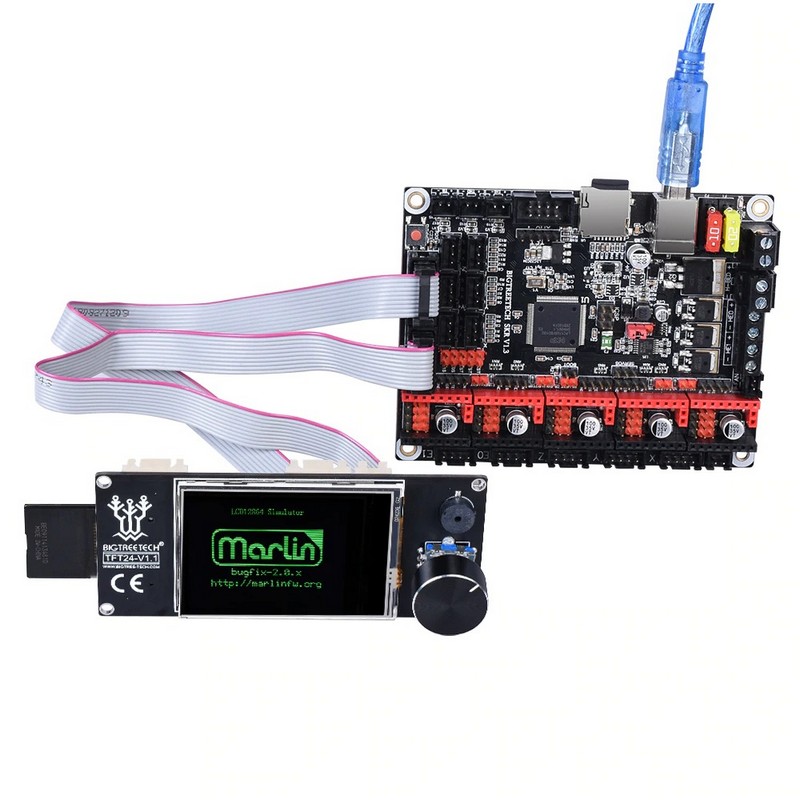 BIGTREETECH TFT24 V1.1 Touch Screen Display compatible 12864LCD 3D Printer Parts VS MKS TFT2.4 For SKR PRO SKR V1.3