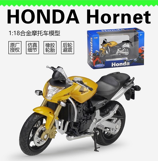 ขาย พรีออเดอร์ โมเดลรถเหล็ก โมเดลรถ มอเตอร์ไซค์ Honda Hornet 1:18 สเกล มี โปรโมชั่น