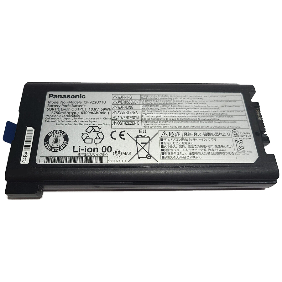 Battery Panasonic CF-VZSU71U 10.8V 69Wh Original ตรงรุ่น แบตเตอรี่ Panasonic CF-VZSU71R, TOUGHBOOK CF-30, CF-VZSU46 กำลังไฟ 69Wh ตรงรุ่น ตรงสเปค ลด ราคา พิเศษ