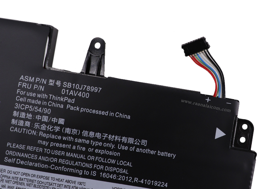 Battery Lenovo Thinkpad S2 13 42Whr Original 01AV400 ลด ราคา พิเศษ แบตเตอรี่ โน๊ตบุ๊ค Lenovo Thinkpad S2 13 ตรงรุ่น