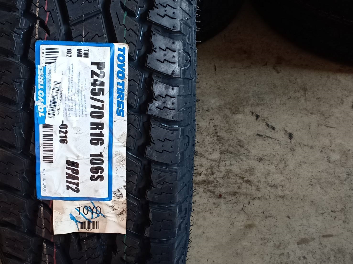 TOYO OPAT2 245/70-16 เส้น 3,xxx ปกติ 6500 ปี18 ยางญี่ปุ่น ลดราคา