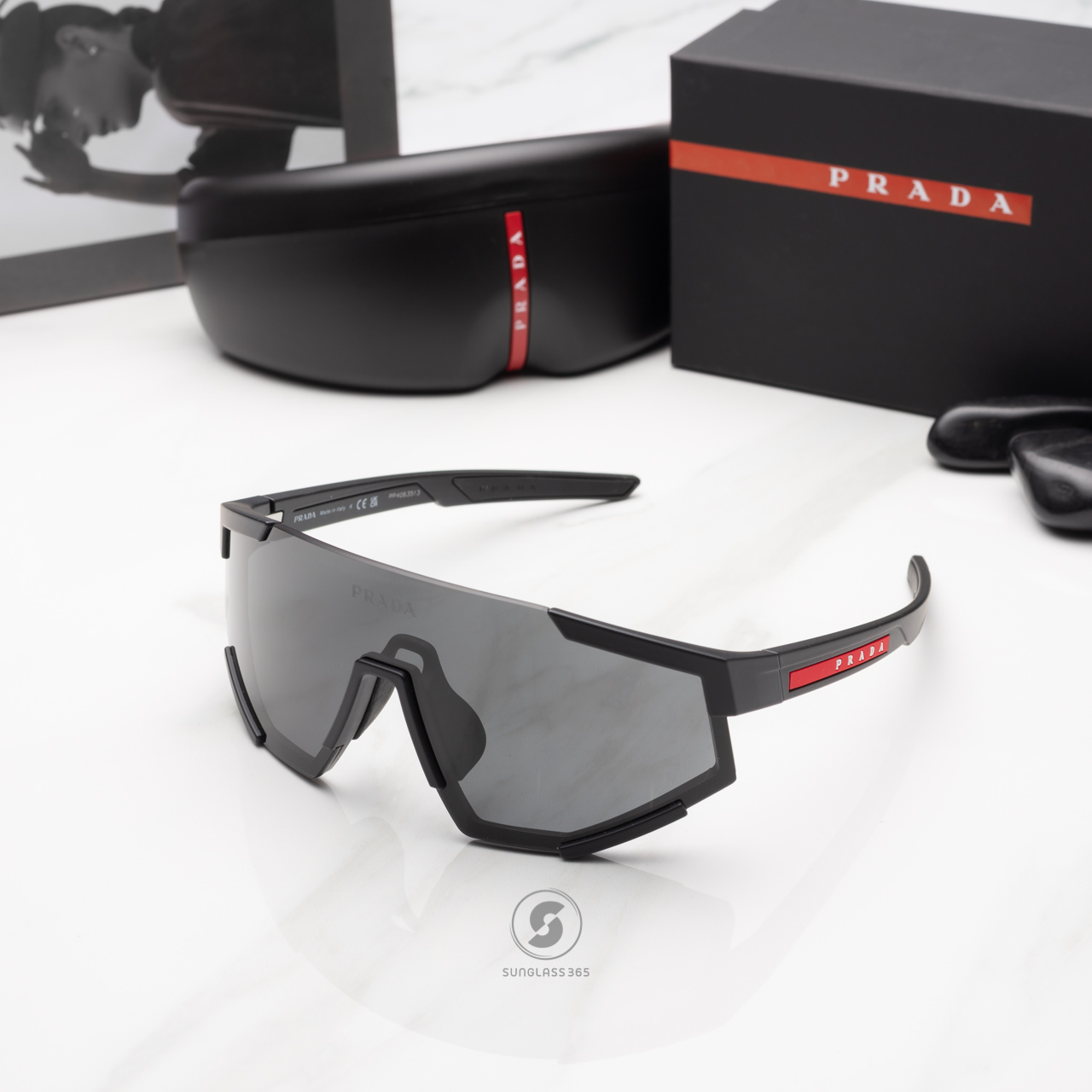 PRADA PS04WSF DG006F Black Rubber