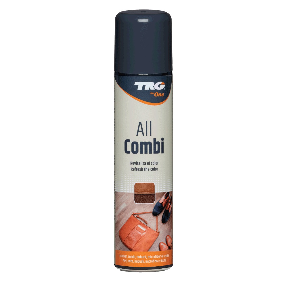 Shucare All Combi Spray 250 ml. สเปรย์บำรุงและให้ความเงางามตามแบบธรรมชาติสำหรับหนังกลับ หนังนูบัค หนังแก้ว หนังงู หนังจระเข้ ใช้ได้กับหนังทุกสี