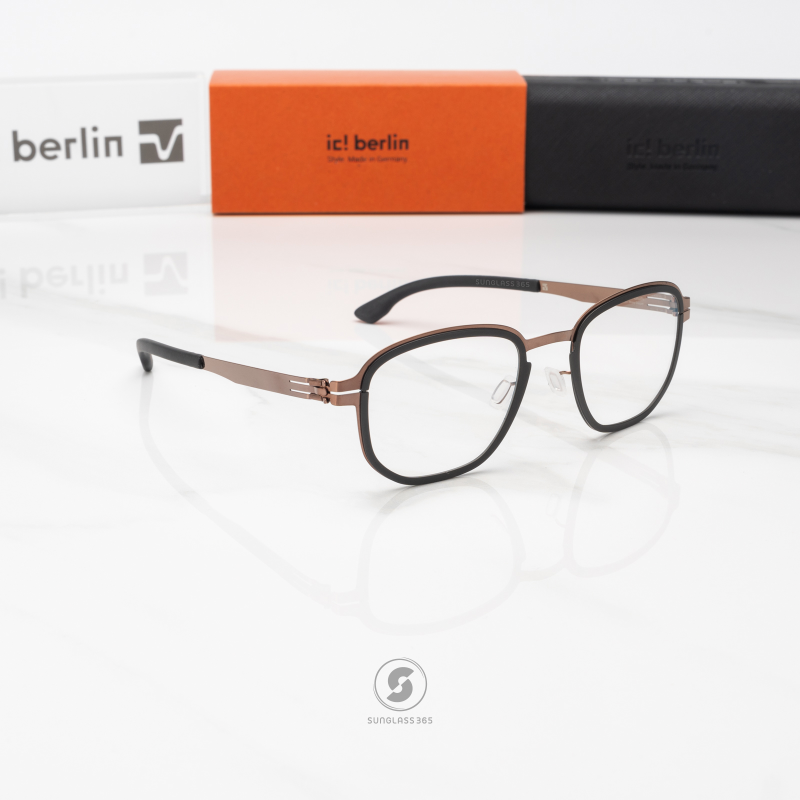 กรอบแว่น IC BERLIN Iridium Black Shiny Copper