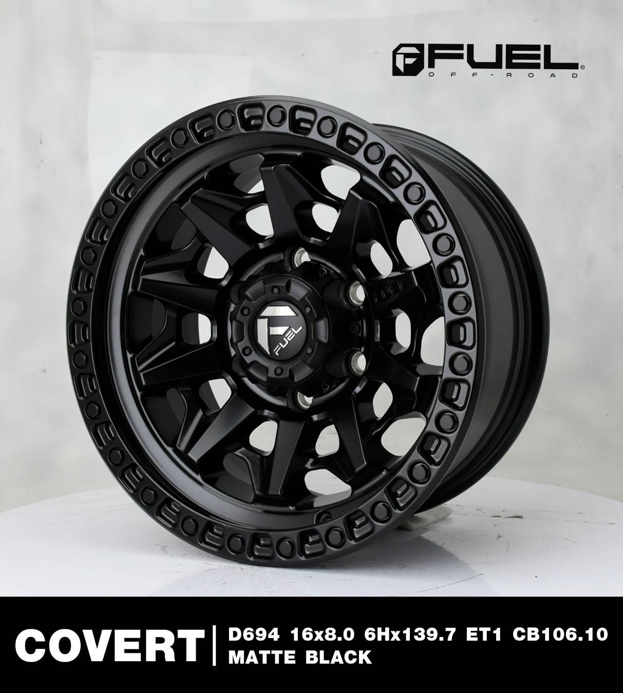 FUEL COVERT ล้อแท้ ราคาพิเศษ 16x8.0 offset+1 6x139.7